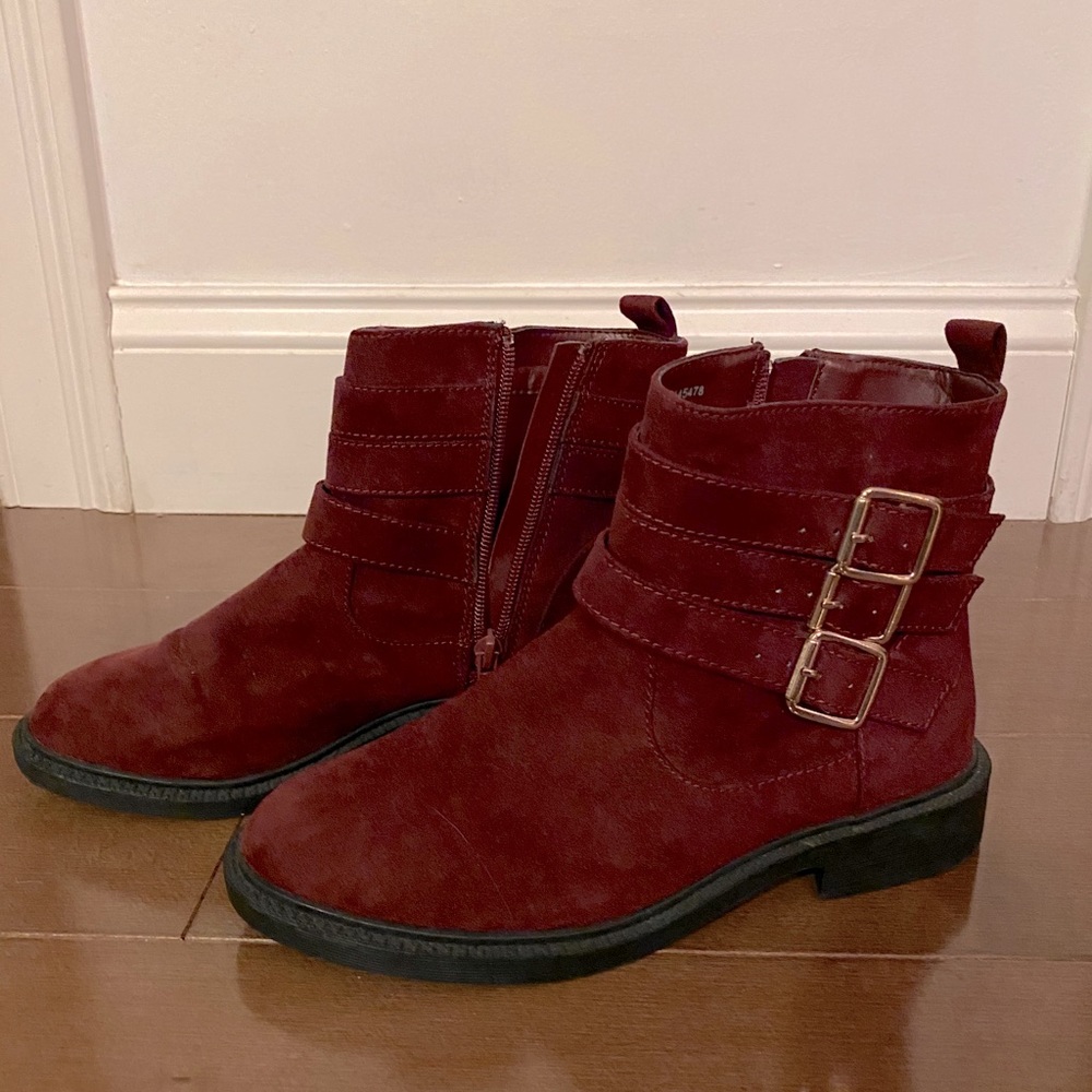 Burgundy Booties